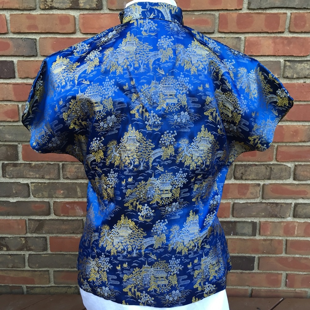 Vintage Authentic Chinese Mandarin Shirt Tunic Med - Picture 2 of 11